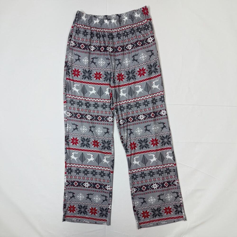 Women’s Size L Winter Holiday Pajama Pants Snowflake Reindeer